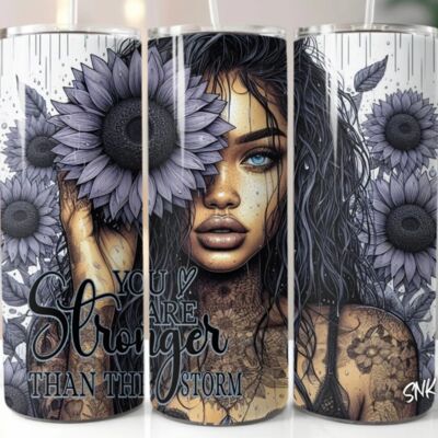 20oz tumbler wrap sugar skull badass bitch baddie snarky Thumbnail