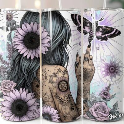 20oz Tumbler Badass bitch witchy celestial  Thumbnail