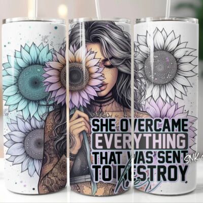 20oz tumbler She Overcame Everything Thumbnail