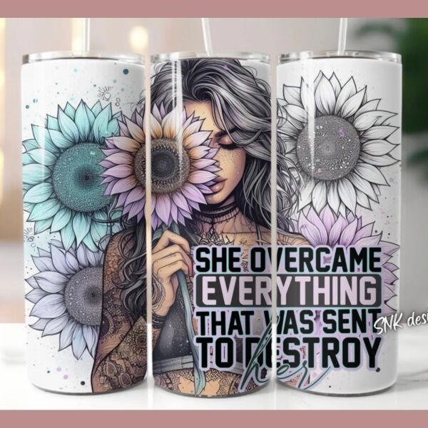 20oz tumbler She Overcame Everything Thumbnail