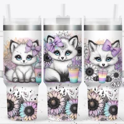 40oz tumbler cute fox Thumbnail