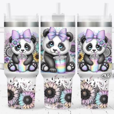 40oz tumbler cute panda Thumbnail