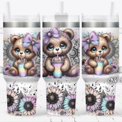 40oz tumbler cute bear Thumbnail