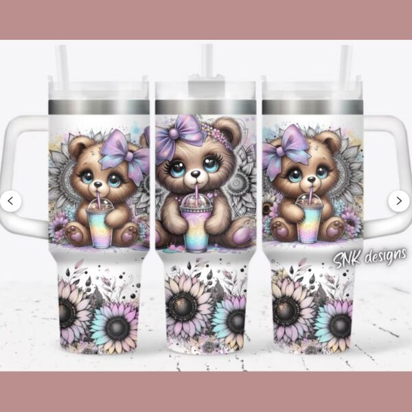 40oz tumbler cute bear Thumbnail