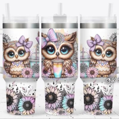 40oz tumbler cute owl Thumbnail