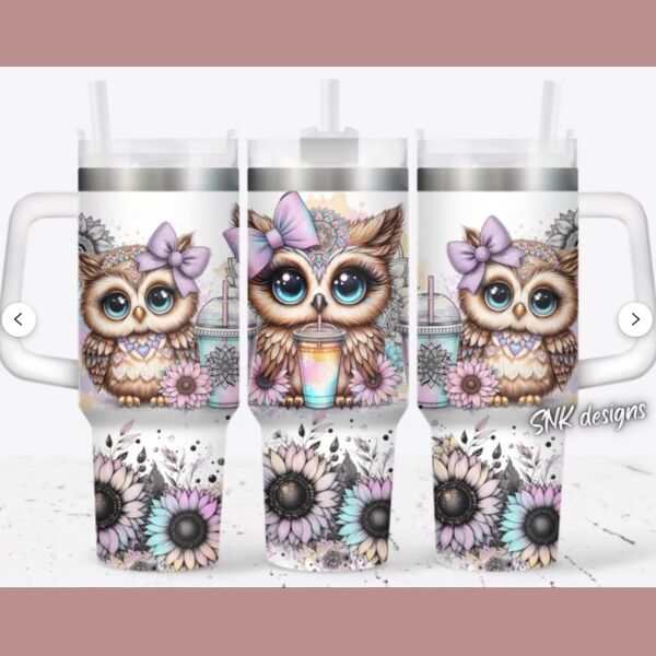 40oz tumbler cute owl Thumbnail