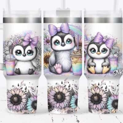 40oz tumbler cute baby penguin Thumbnail