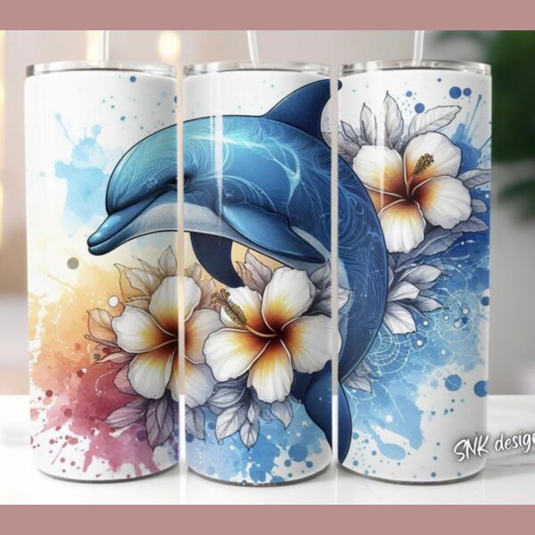 20oz Dolphin tumbler Thumbnail