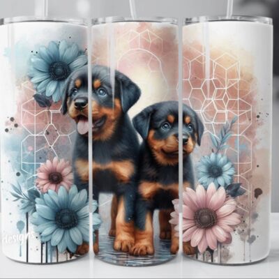 20oz dog tumbler Rottweiler rotty Thumbnail