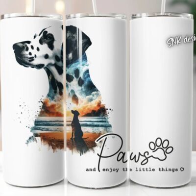 20oz dog tumbler wrap Dalmation Thumbnail