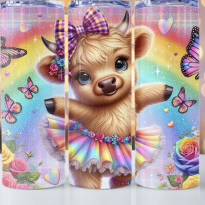 20oz highland cow tumbler Thumbnail