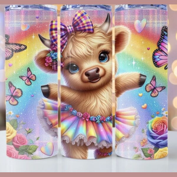 20oz highland cow tumbler Thumbnail