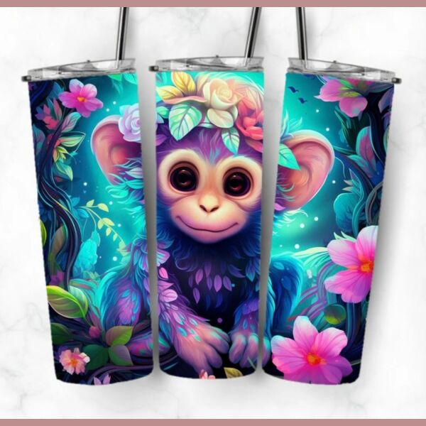20oz baby monkey tumbler  Thumbnail