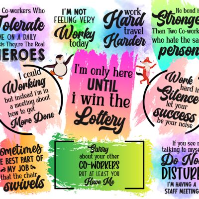 20oz Funny Work Tumbler Thumbnail