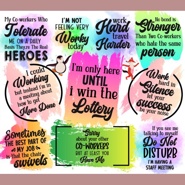 20oz Funny Work Tumbler Thumbnail