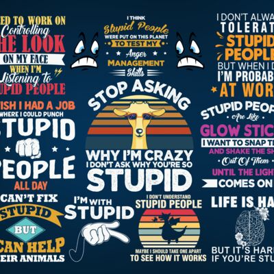 20oz Stupid People Tumbler Thumbnail