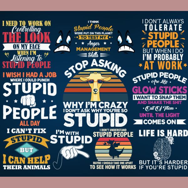 20oz Stupid People Tumbler Thumbnail