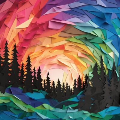 20oz 3d papercut northern lights tumbler Thumbnail