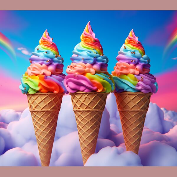 20oz 3d rainbow ice cream tumbler Thumbnail