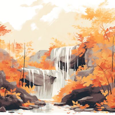 20oz Autumn Waterfall tumbler Thumbnail