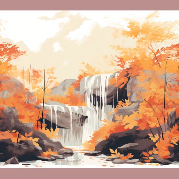 20oz Autumn Waterfall tumbler Thumbnail
