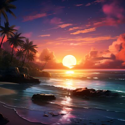 20oz tropical beach tumbler Thumbnail