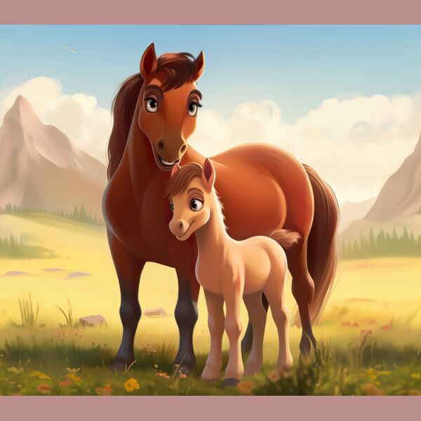 20oz Cartoon Horses tumbler Thumbnail